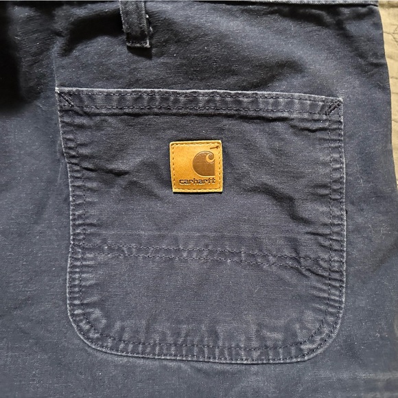 Carhartt Carpenter Utility Workwear Mens Original Fit Navy Shorts. Sz 42 - Picture 3 of 12